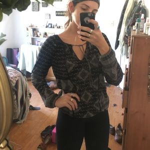 FALL! Lucky Brand Pattern Long Sleeve Top